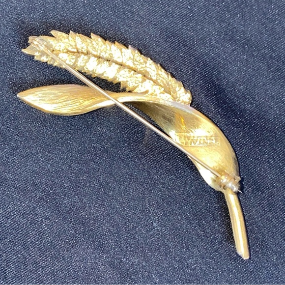 ZENTALL BROOCH GOLD TONE VINTAGE Wheat - Picture 8 of 9